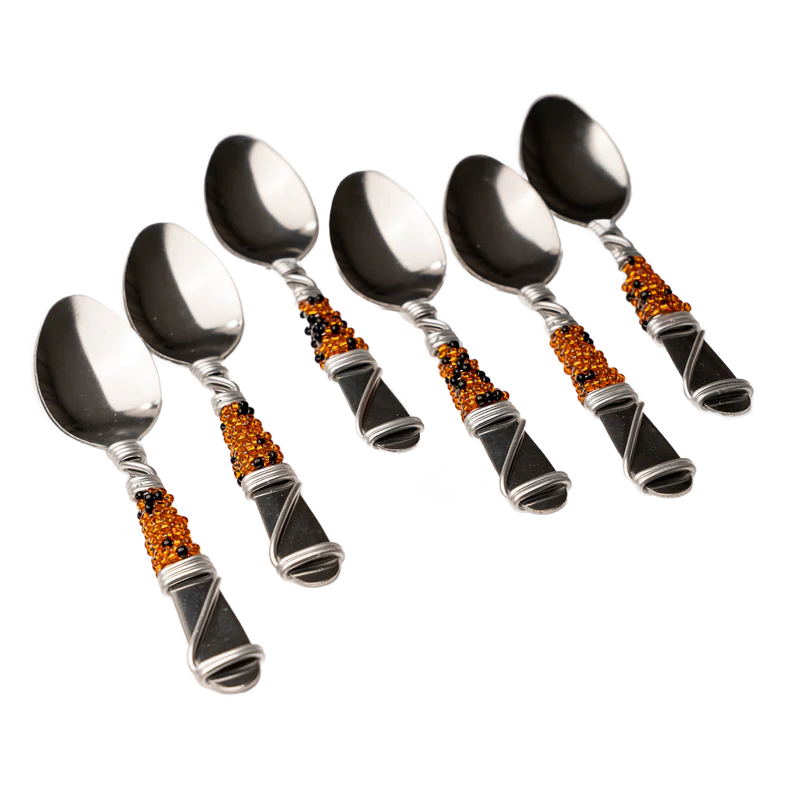 BEADED TEASPOON SET
