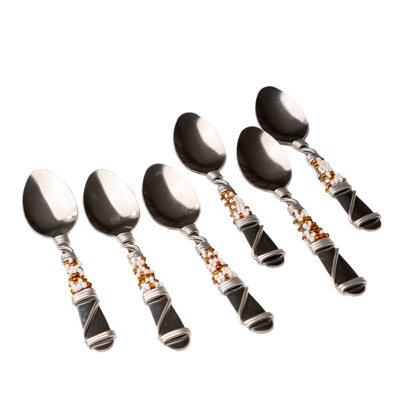 BEADED TEASPOON SET