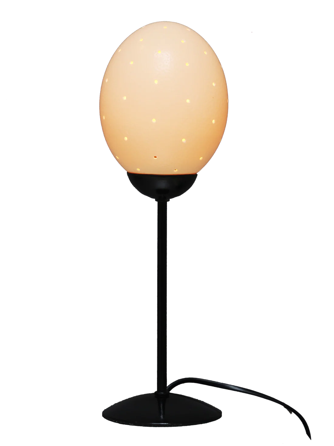 Mild Steel Ostrich egg lamp stand 180mm (excludes egg)