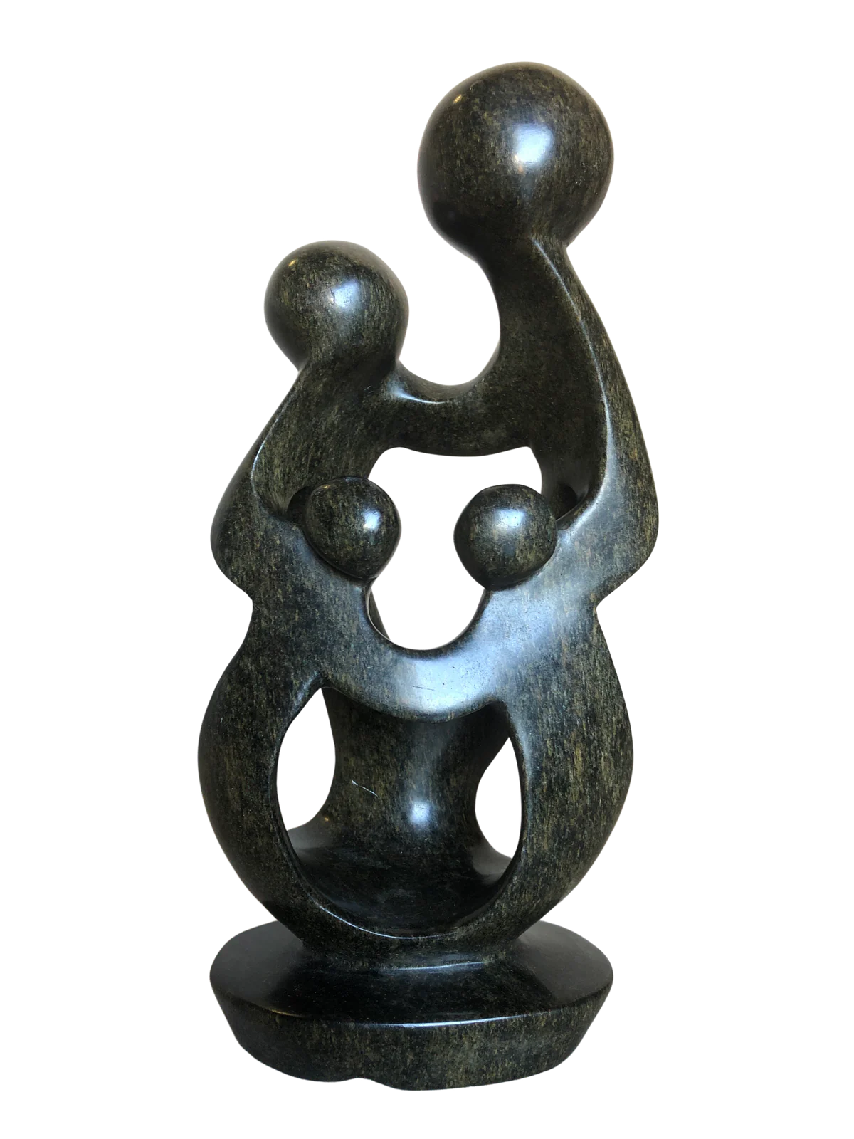 Shona Tribe Serpentine Rock Family of Four