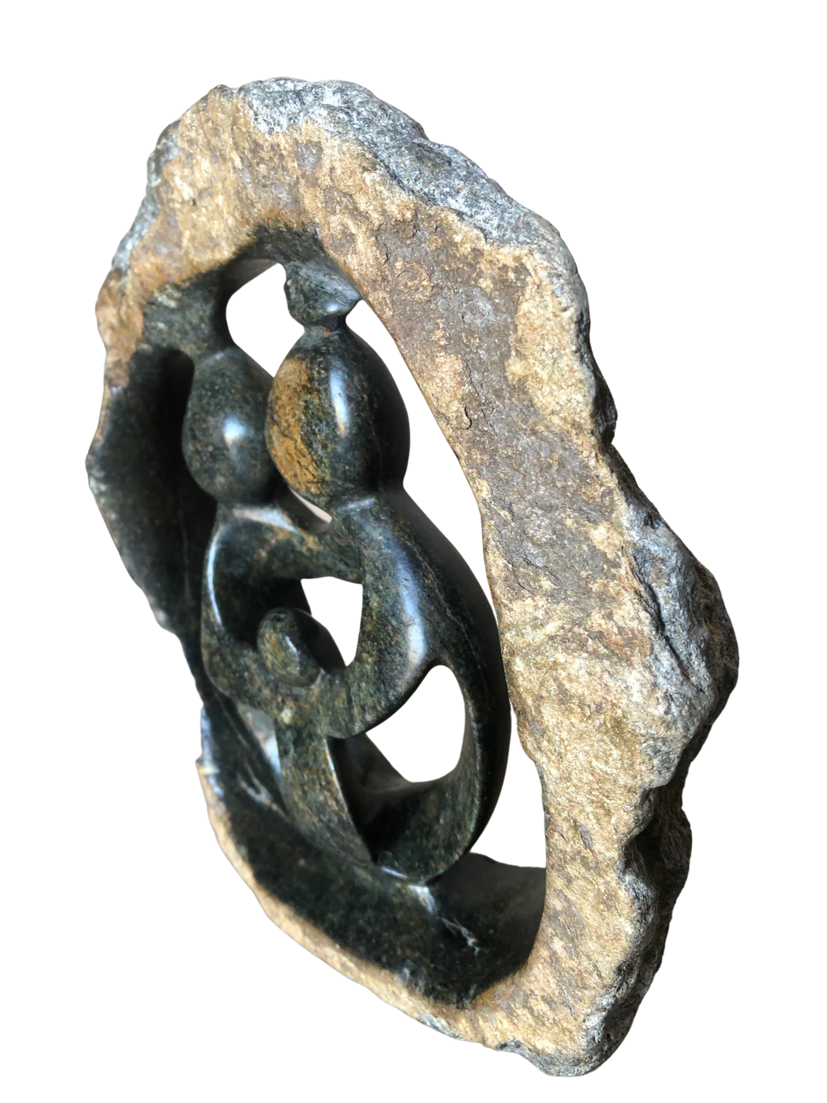 Shona Tribe Serpentine Stone Rock Family