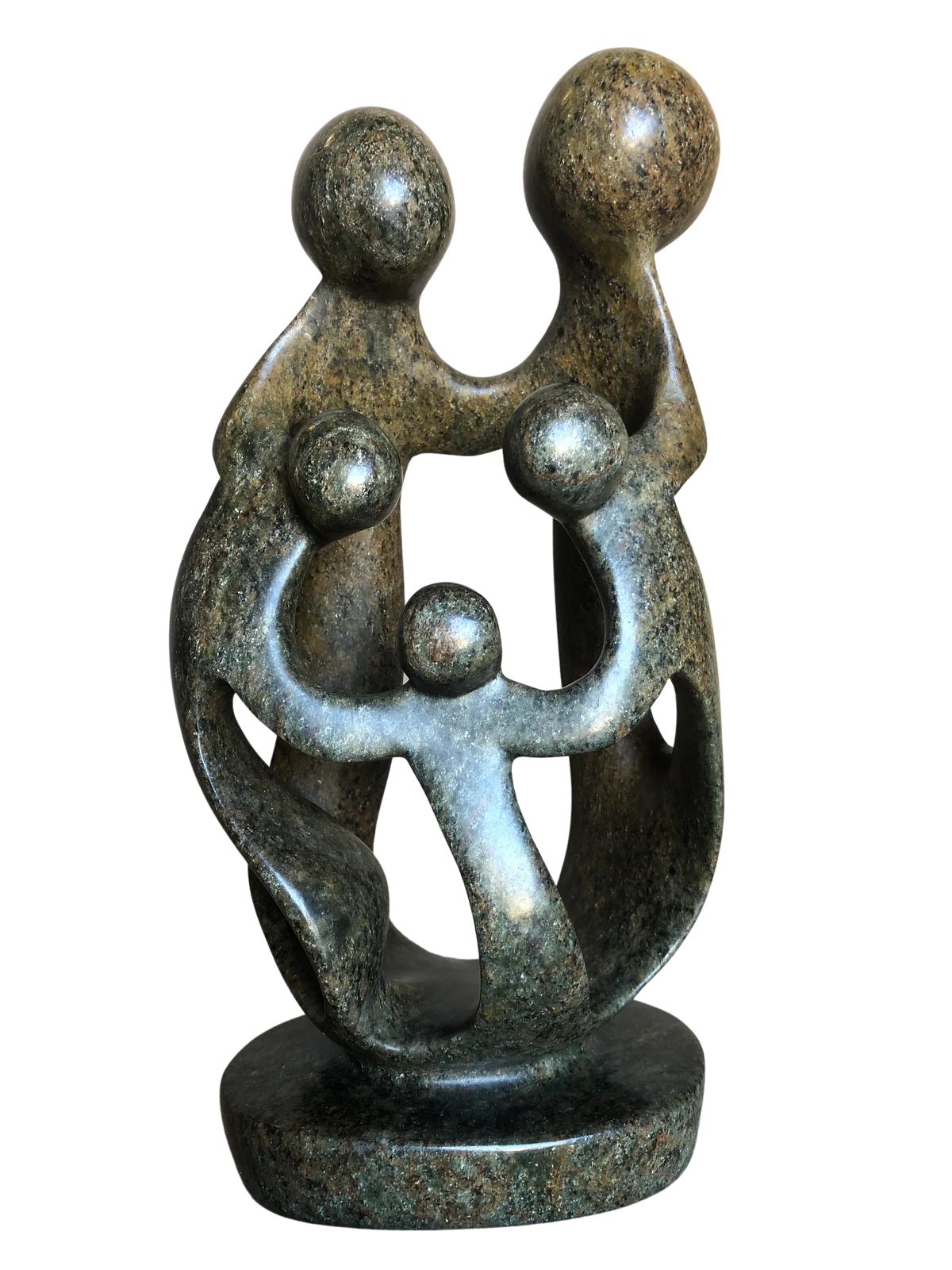 Shona Tribe Serpentine Rock Family of Five
