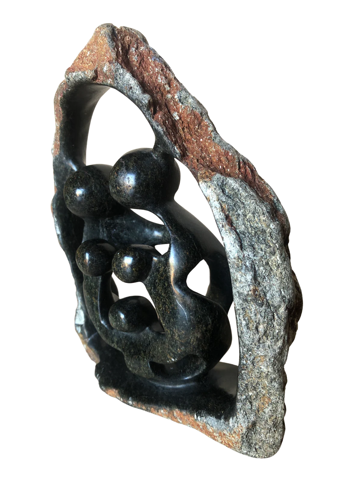 Shona Tribe Serpentine Stone Rock Family