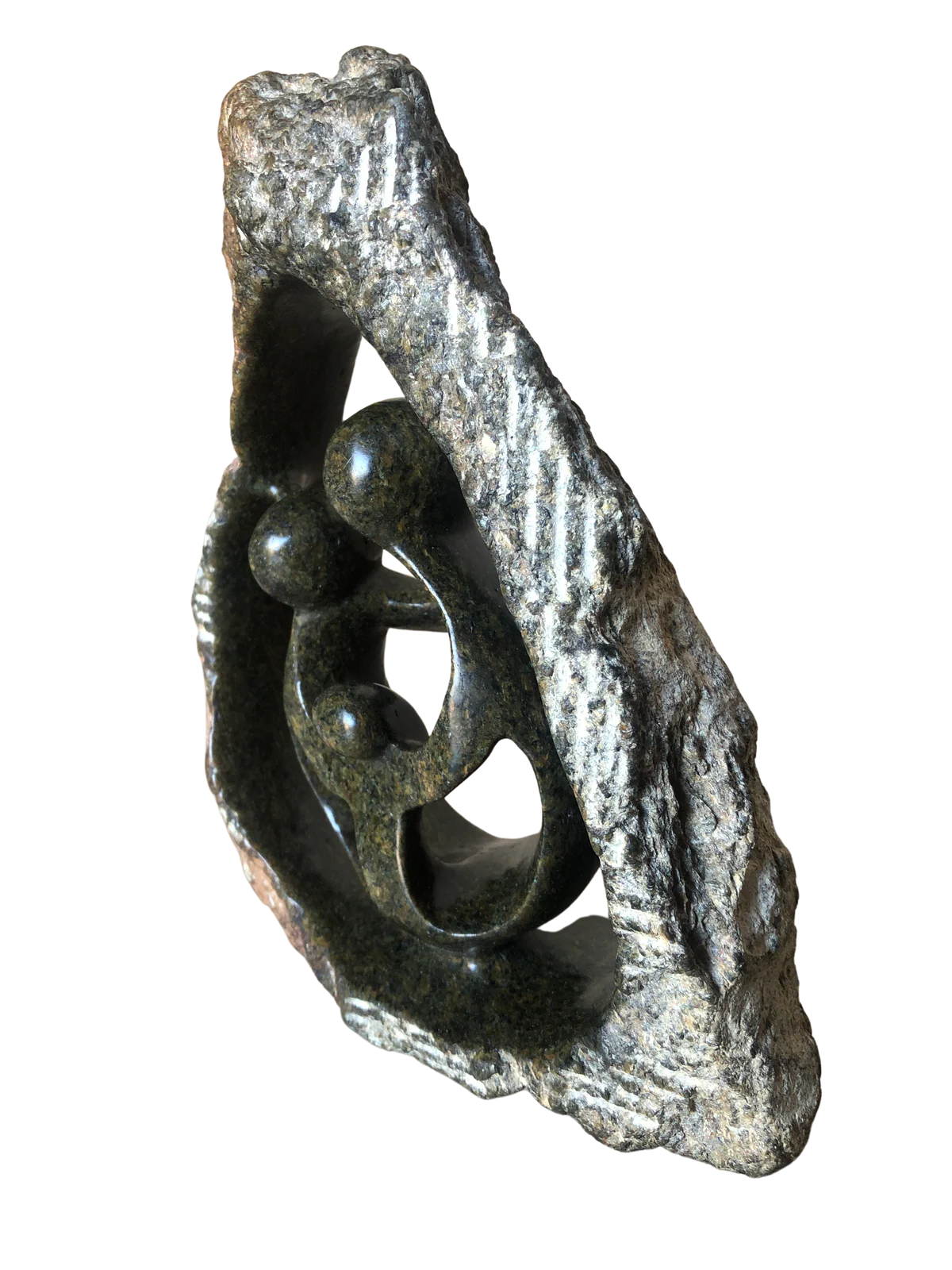 Shona Tribe Serpentine Stone Rock Family