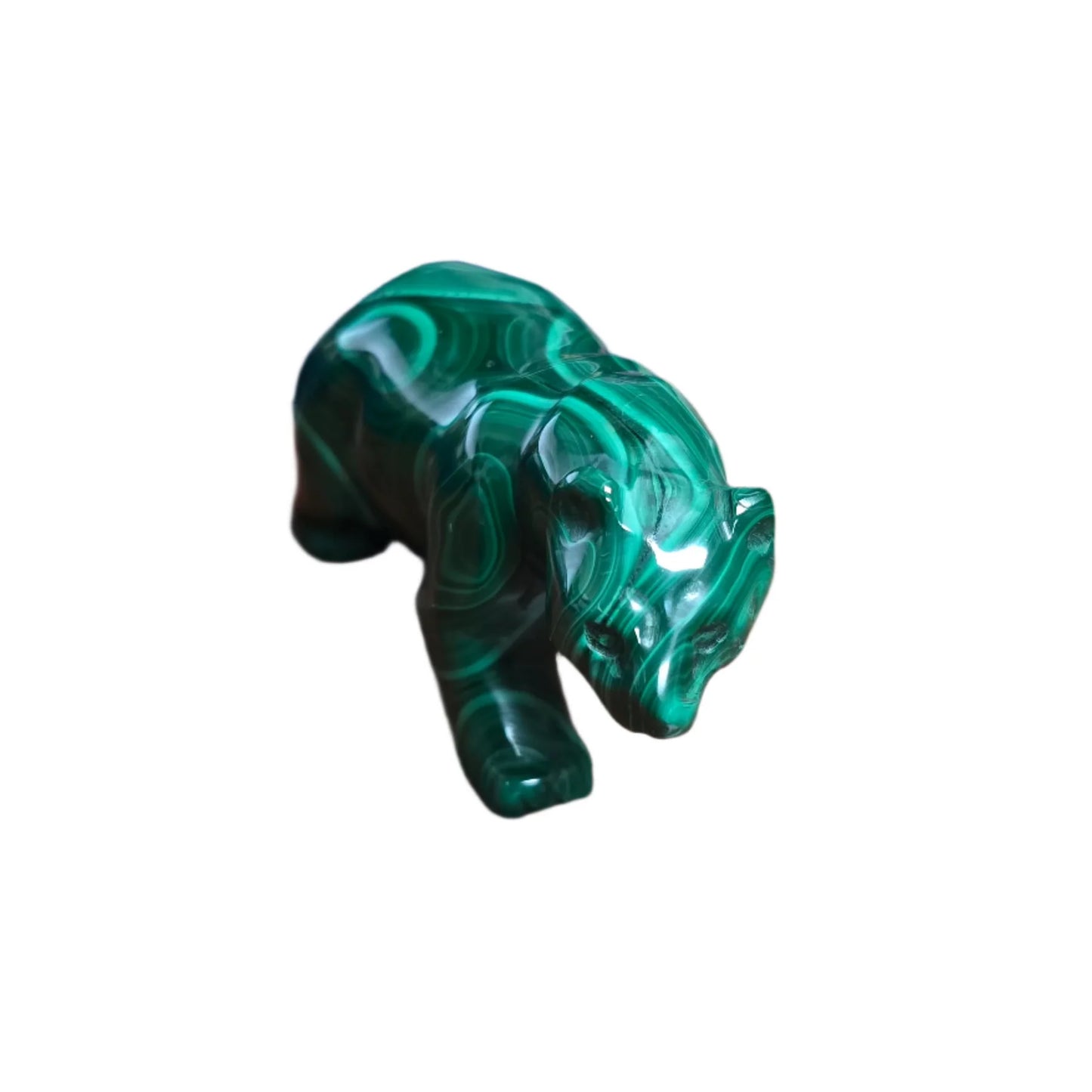 Malachite Bear Carving