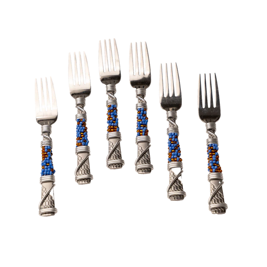 BEADED CAKE FORK SET