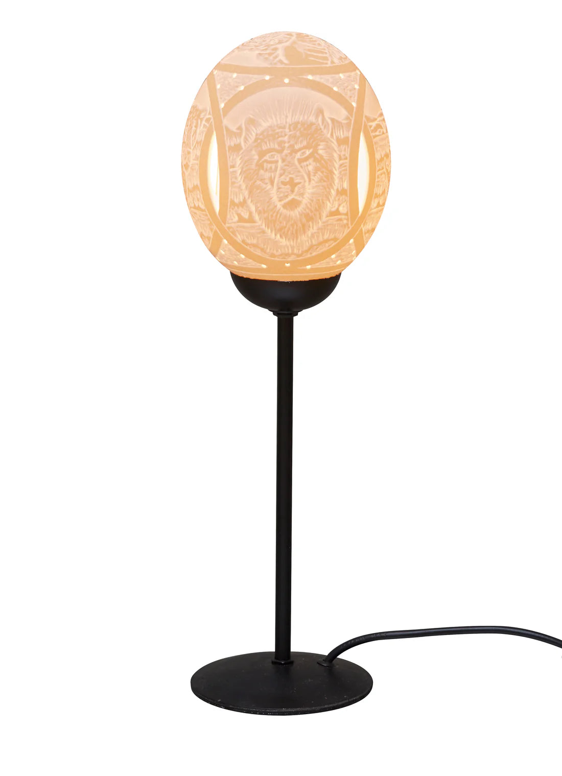 Mild Steel Ostrich egg lamp stand 230mm (excludes egg)