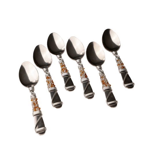 BEADED TEASPOON SET