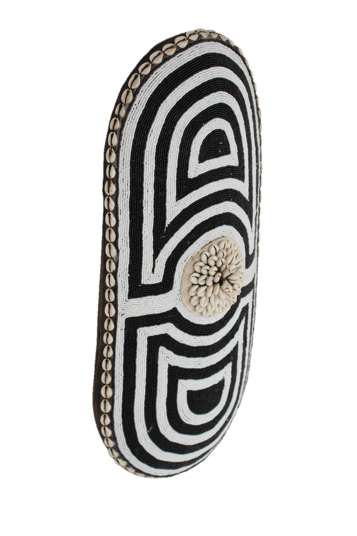 Tikar Tribe Long Beaded Shield ~20.9" Tall