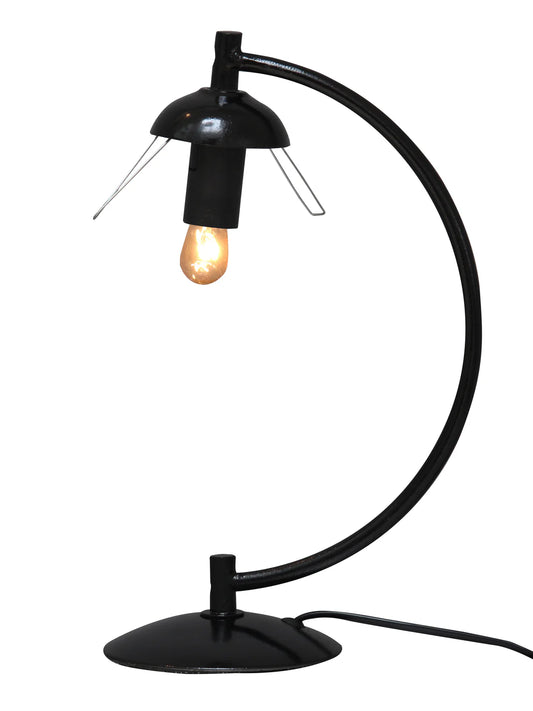 Mild Steel Ostrich egg lamp stand half moon (excludes egg)
