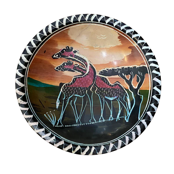 6 inch LARGE COLOURFUL SOAPSTONE PAINTED BOWLS