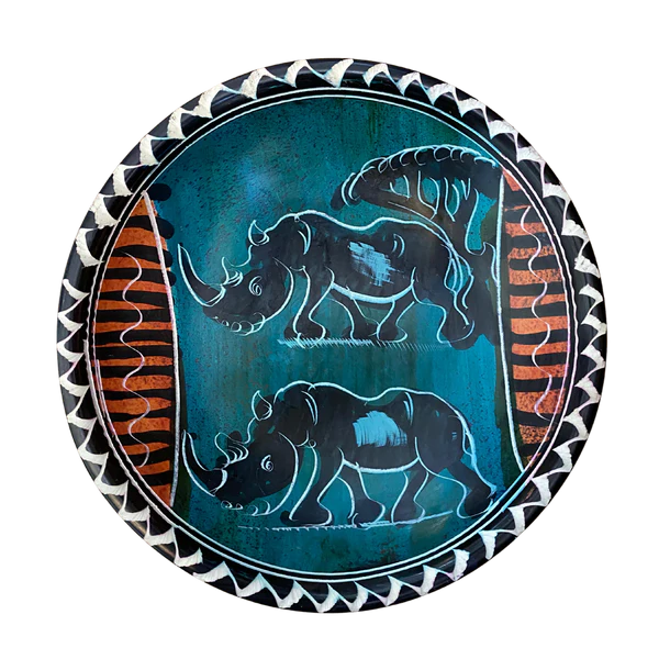 6 inch LARGE COLOURFUL SOAPSTONE PAINTED BOWLS