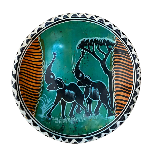 6 inch LARGE COLOURFUL SOAPSTONE PAINTED BOWLS