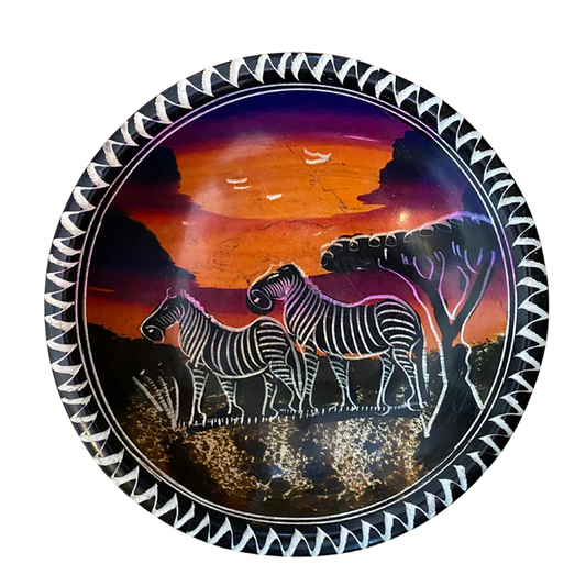 6 inch LARGE COLOURFUL SOAPSTONE PAINTED BOWLS