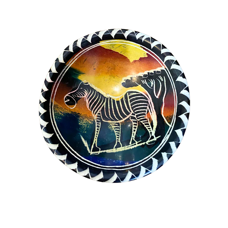 4inch SMALL COLOURFUL SOAPSTONE PAINTED BOWLS