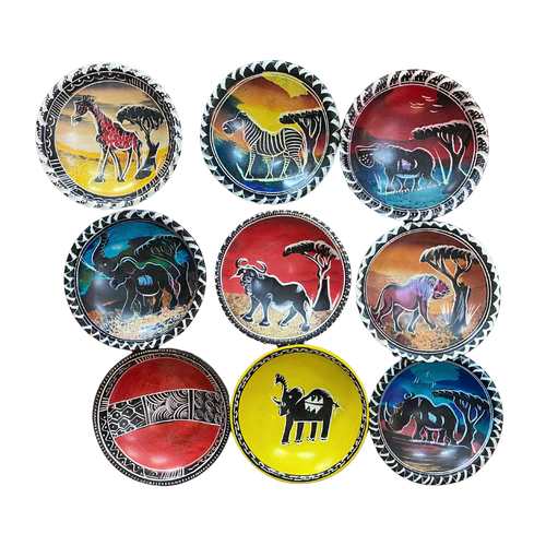 4inch SMALL COLOURFUL SOAPSTONE PAINTED BOWLS