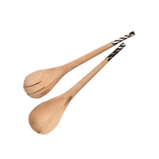 WOODEN BONE SALAD SERVERS