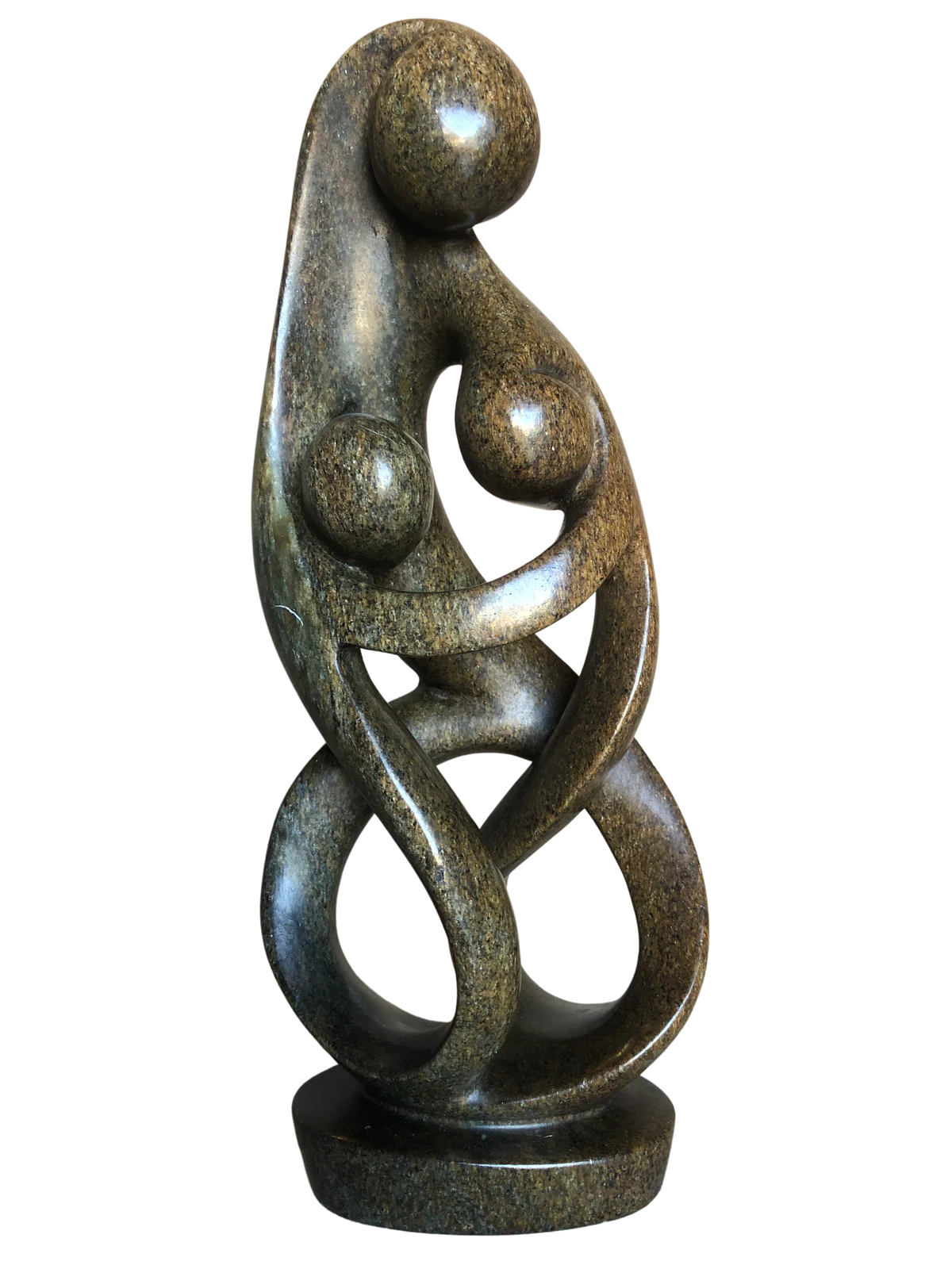 Shona Tribe Serpentine Rock Family of Three