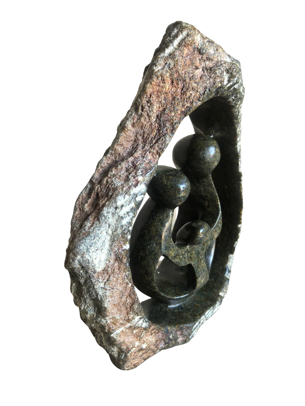 Shona Tribe Serpentine Stone Rock Family