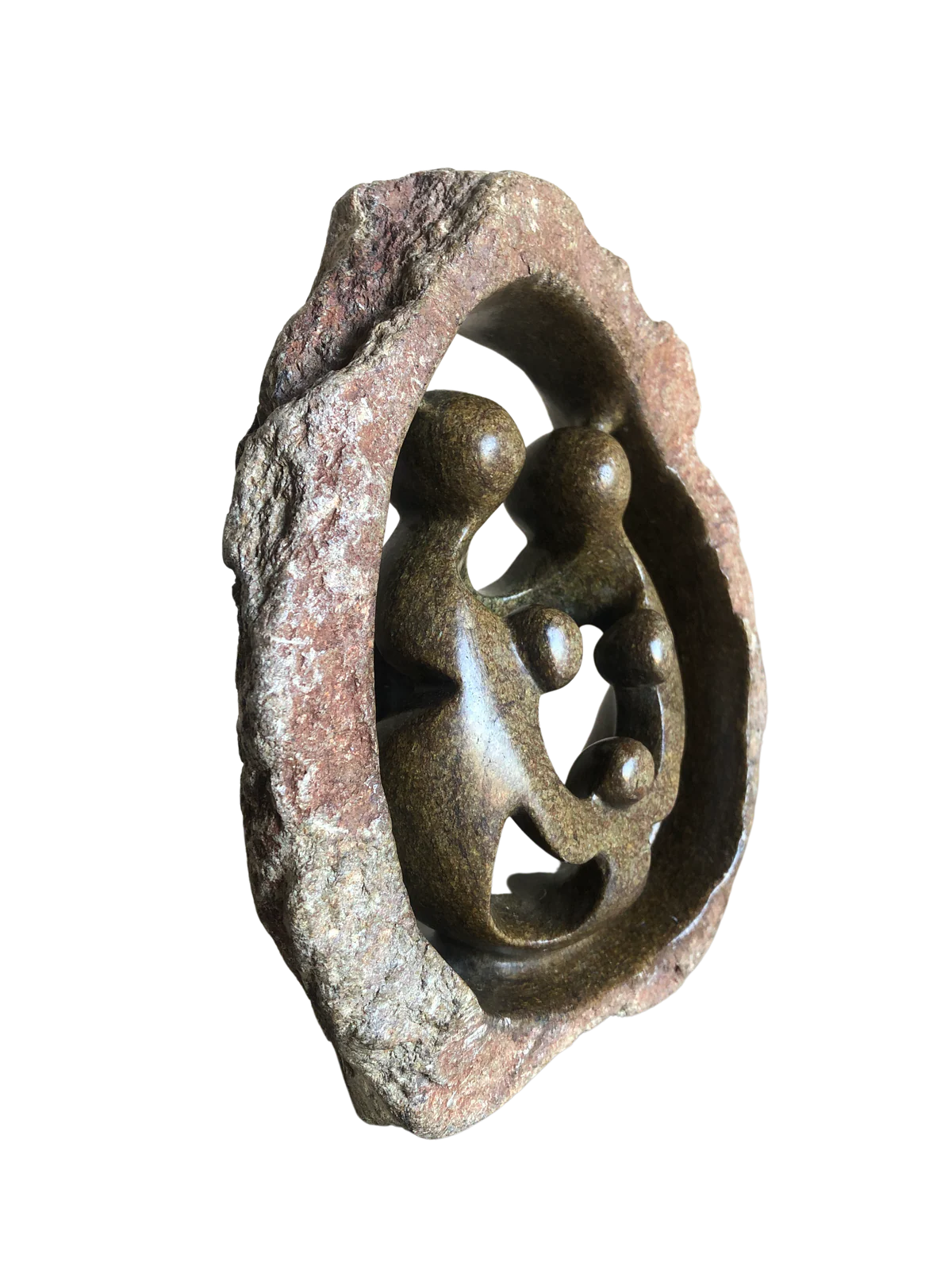 Shona Tribe Serpentine Stone Rock Family