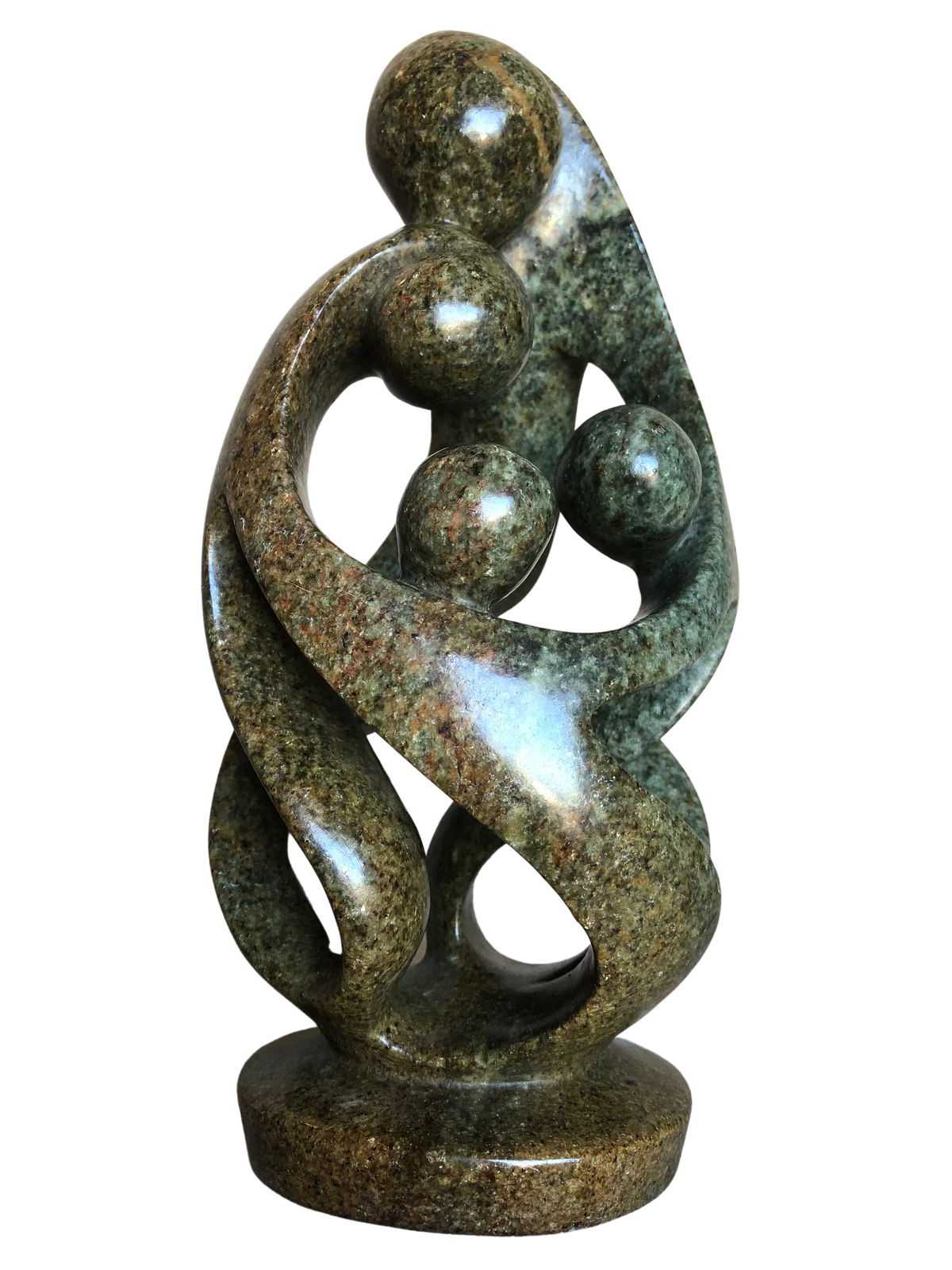 Shona Tribe Serpentine Rock Family of Four