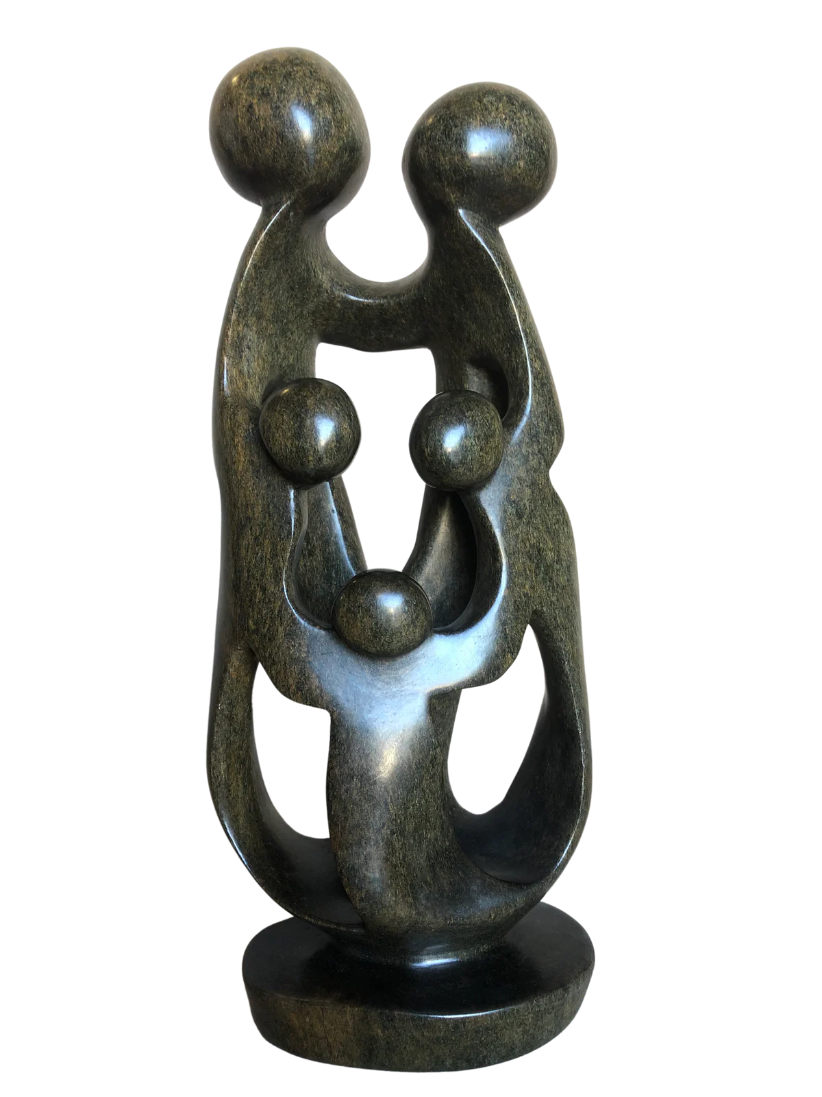 Shona Tribe Serpentine Rock Family of Five