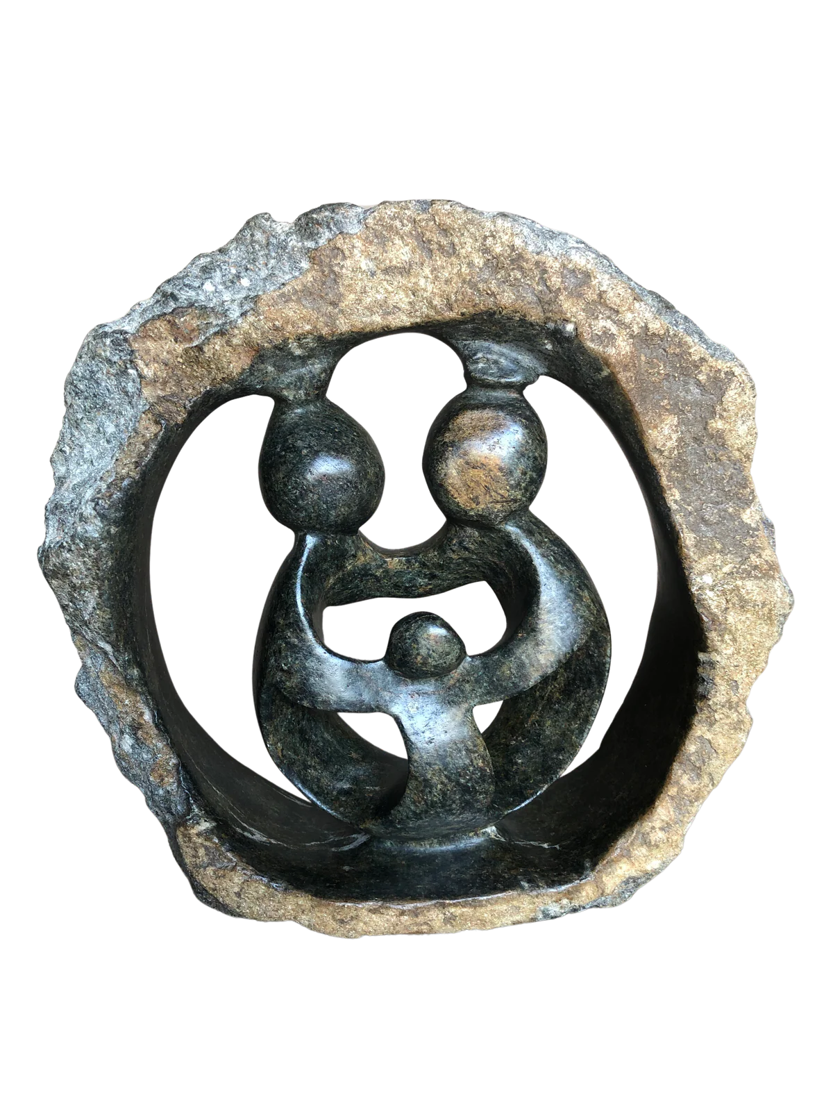 Shona Tribe Serpentine Stone Rock Family