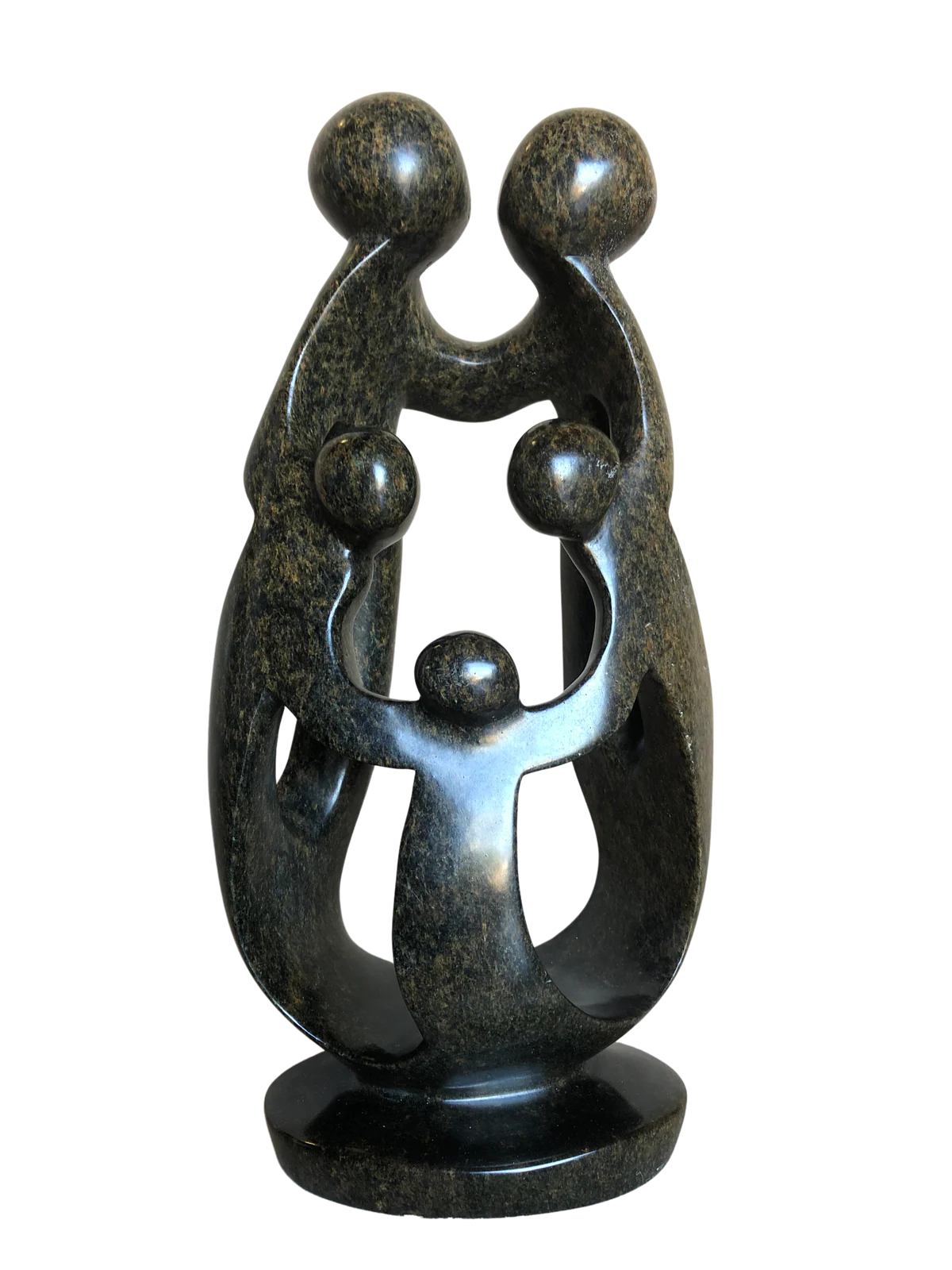 Shona Tribe Serpentine Rock Family of Five