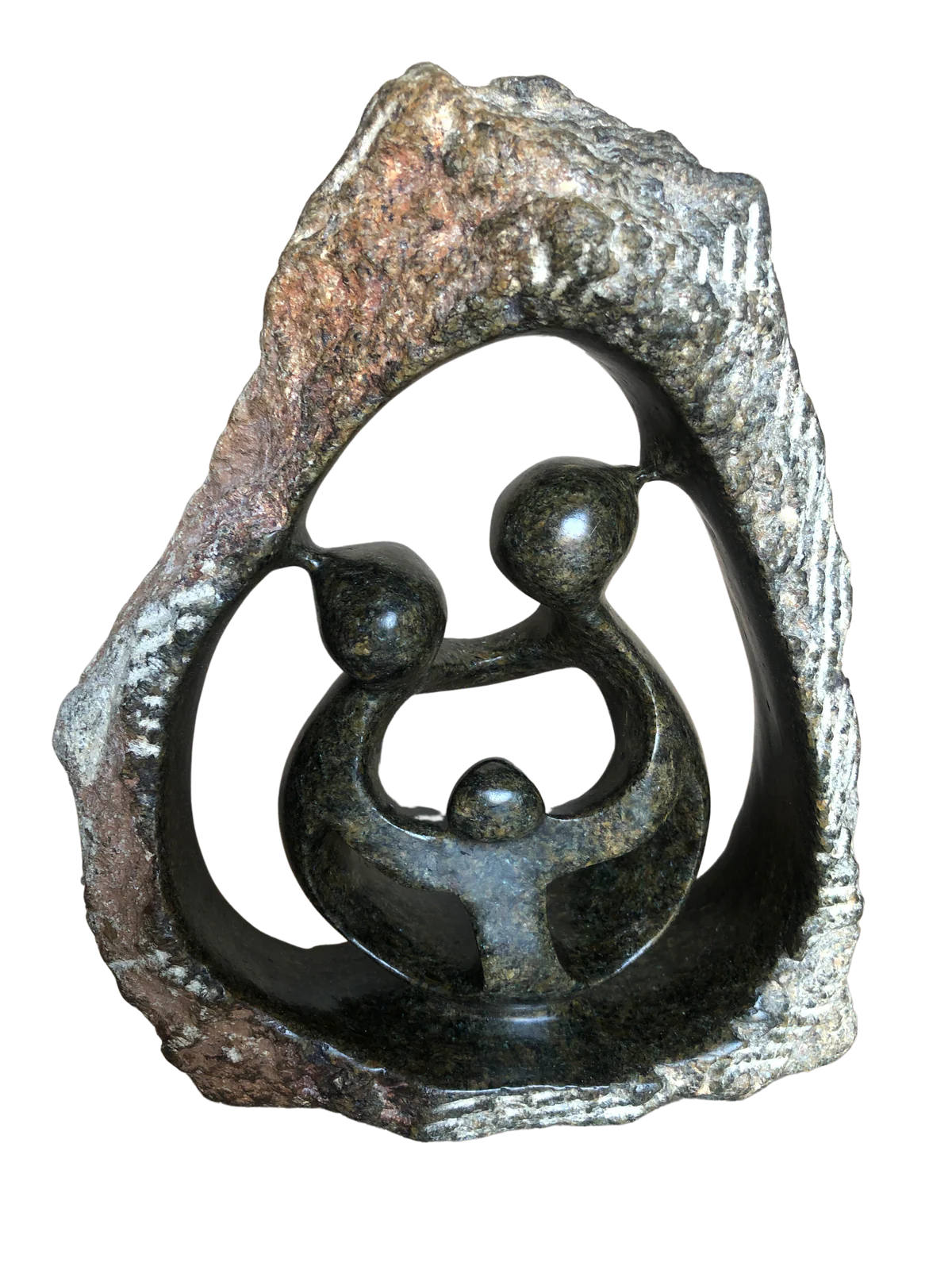 Shona Tribe Serpentine Stone Rock Family