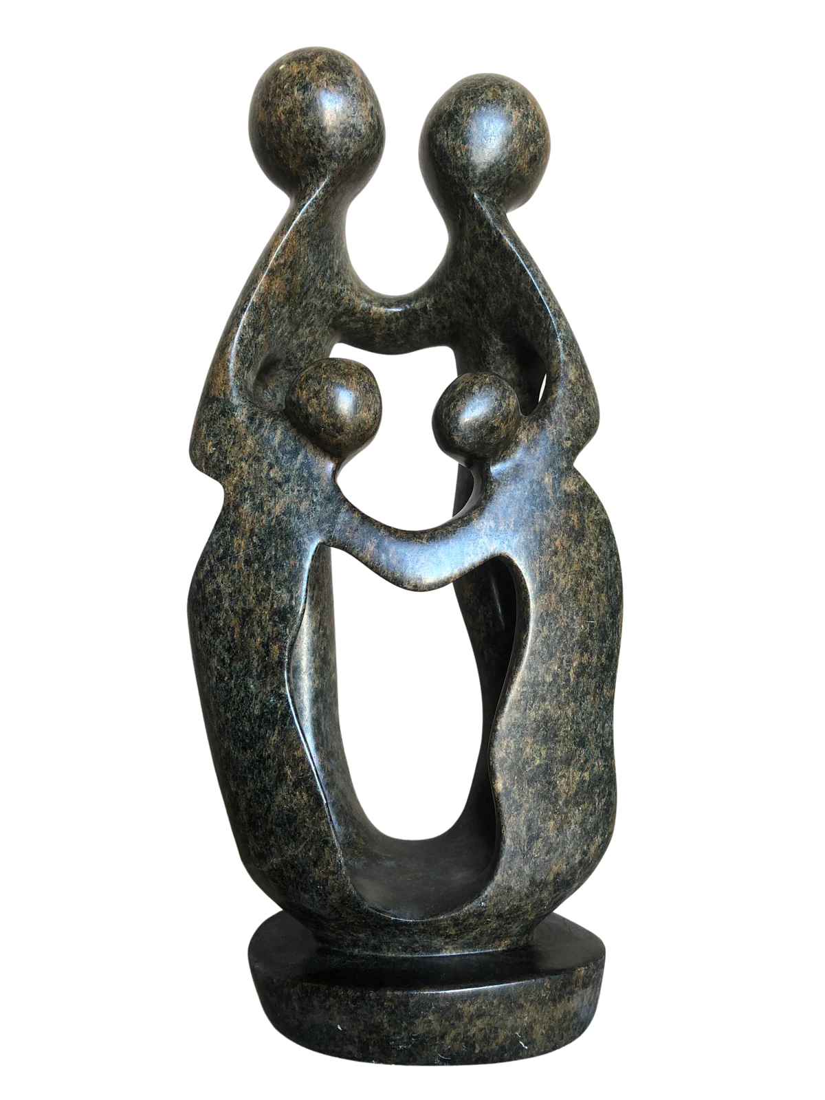 Shona Tribe Serpentine Rock Family of Four