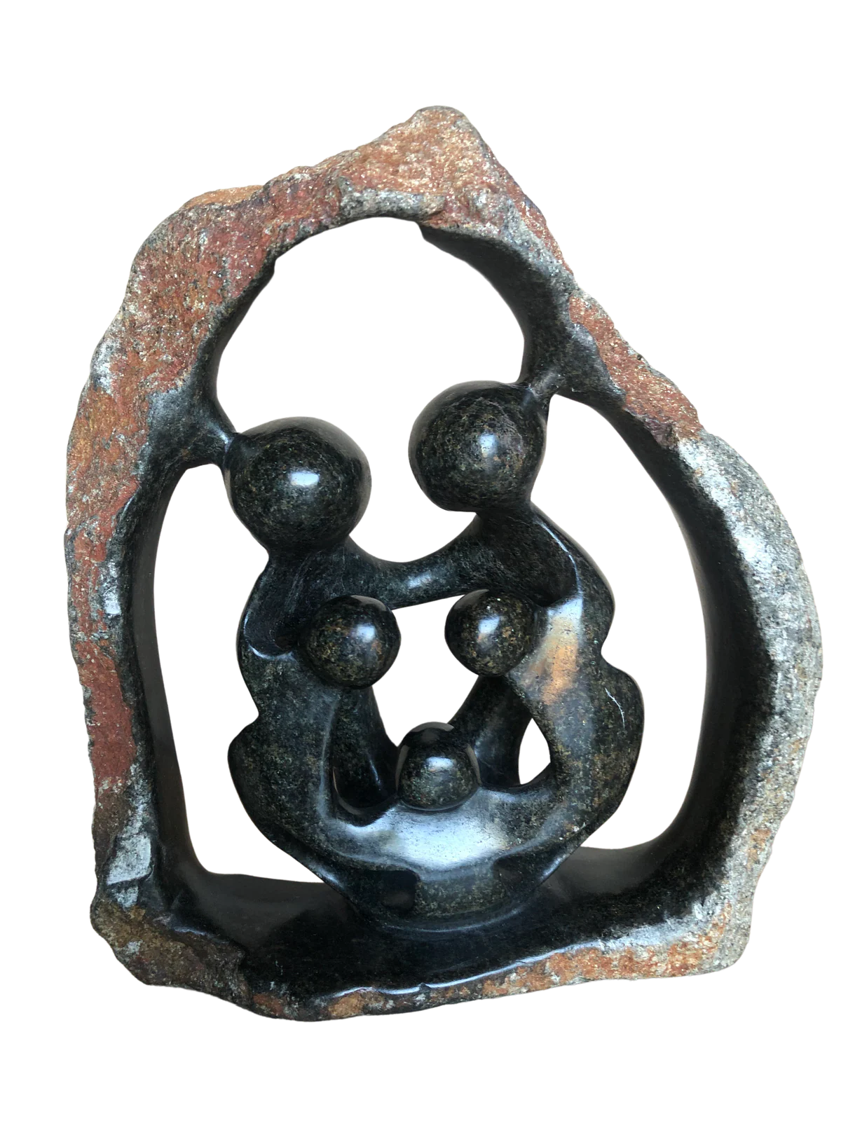 Shona Tribe Serpentine Stone Rock Family