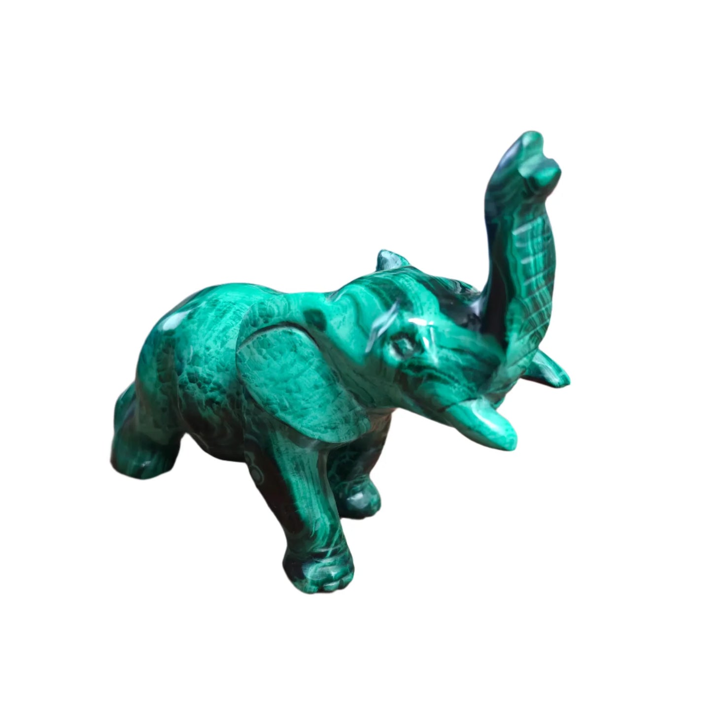 Malachite Elephant Carving