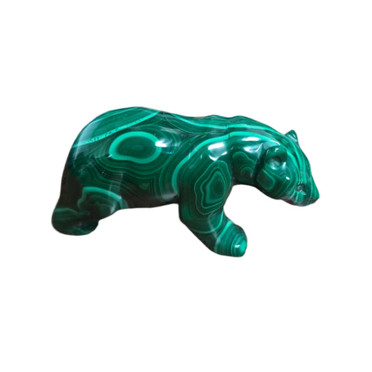 Malachite Bear Carving