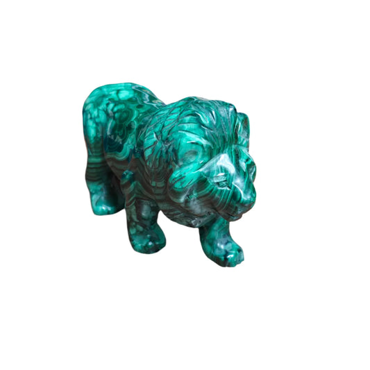 Malachite Lion Carving